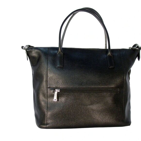 LANCASTER Maya Large Pebbled PVC/Leather Zip Tote/Crossbody Bag - Picture 2 of 7